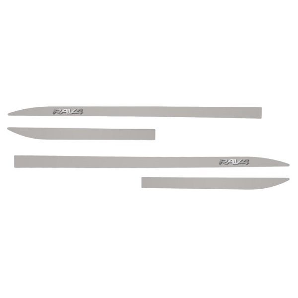 Kit Friso Lateral Slim RAV4 2012/ Prata Super Nova com Nome Cromado