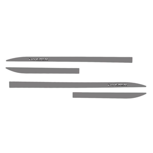 Kit Friso Lateral Slim Tracker 2013/ Cinza Satin Steel com Nome Cromado
