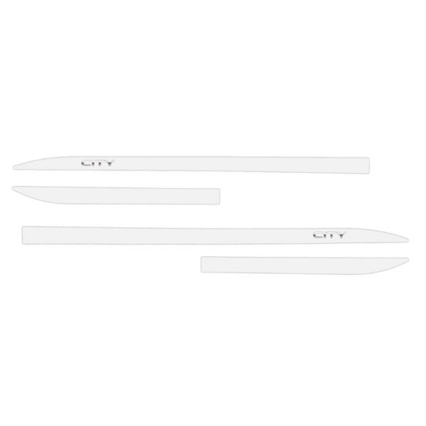 Kit Friso Lateral Slim City 2021/ Branco Taffeta com Nome Cromado