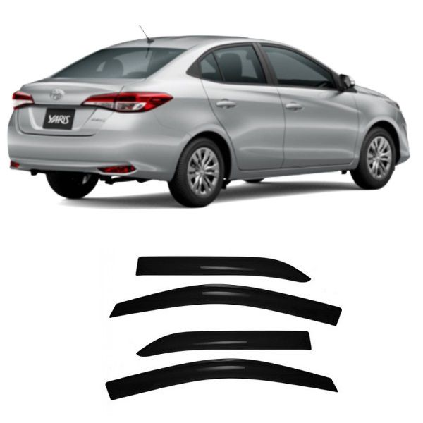 Calha de Chuva Defletor Yaris Sedan 2018 a 2025 4 Portas TG Poli