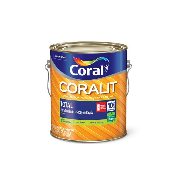 Coralit Base'Agua Balance Acetinado 3,6 Litros Branco Coral