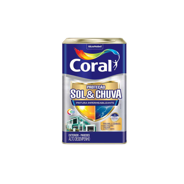 Impermeabilizante Proteção Sol E Chuva 18L Fosco Branco Neve Coral