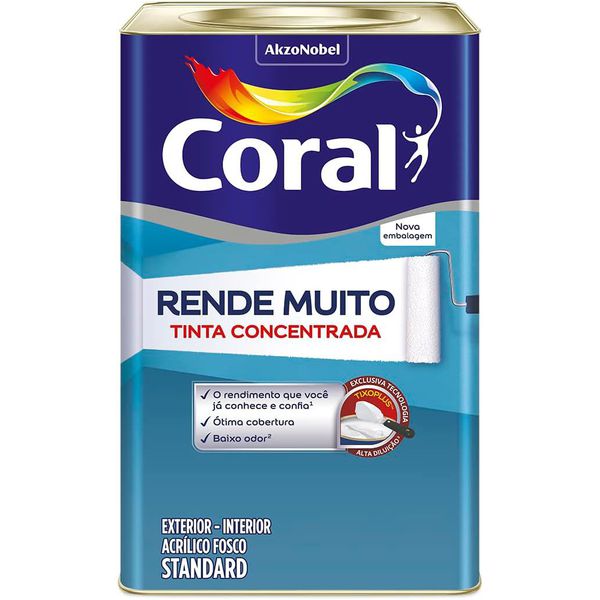 Tinta Rende Muito Fosco 18L Coral