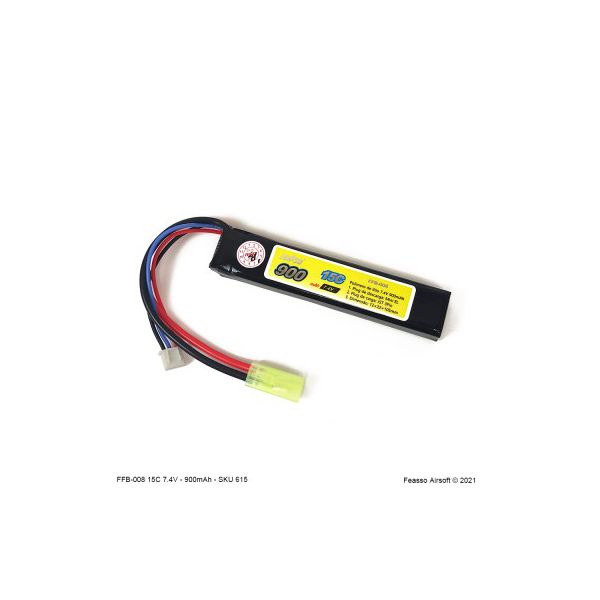 Bateria Li-po Airsoft 7.4v/ 900mah / 15c