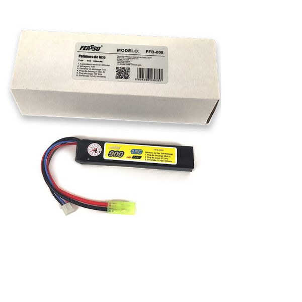 Bateria Lipo Airsoft 7.4v - 15c - 900mah ffb-008
