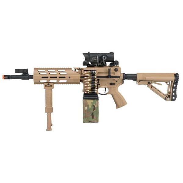 Rifle Elétrico Airsoft G&G CM16 LMG STEALTH DESERT