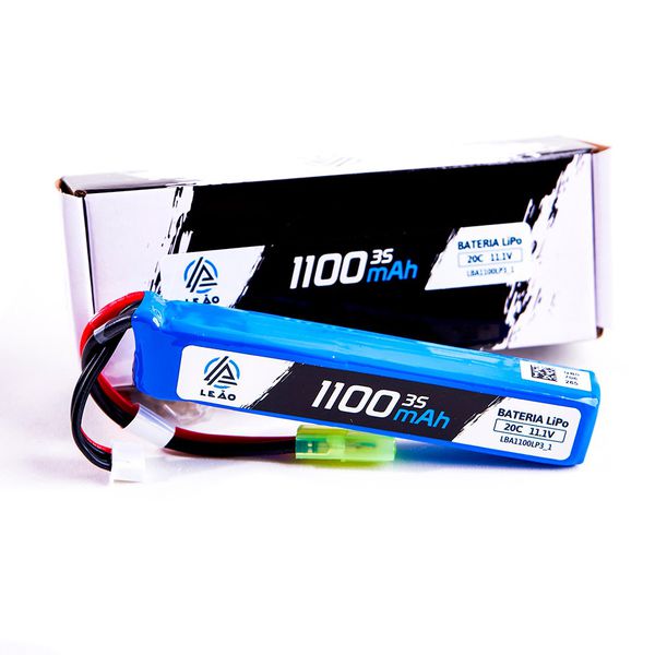 Bateria De Lipo Ultra 11.1v/ 3s (1pack) 1100mah 20/40c - Leão Airsoft