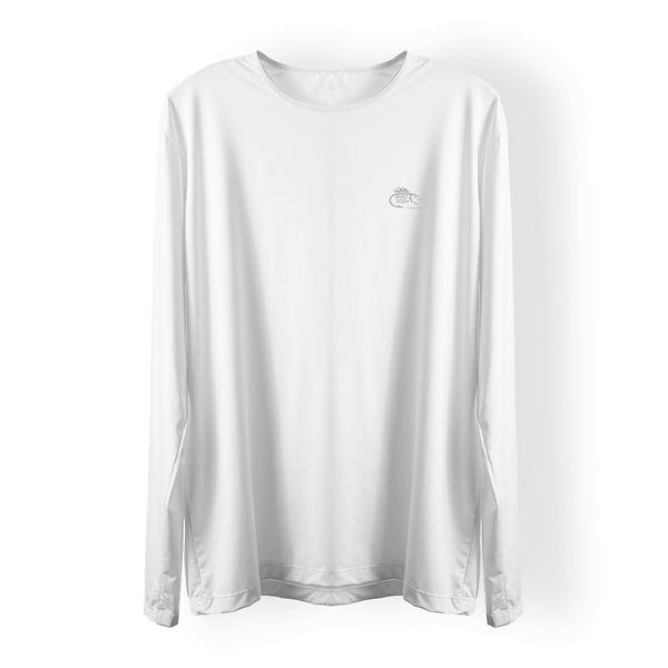 Camisa Manga Longa Masculina Dry Fit Bad Fish - Branca