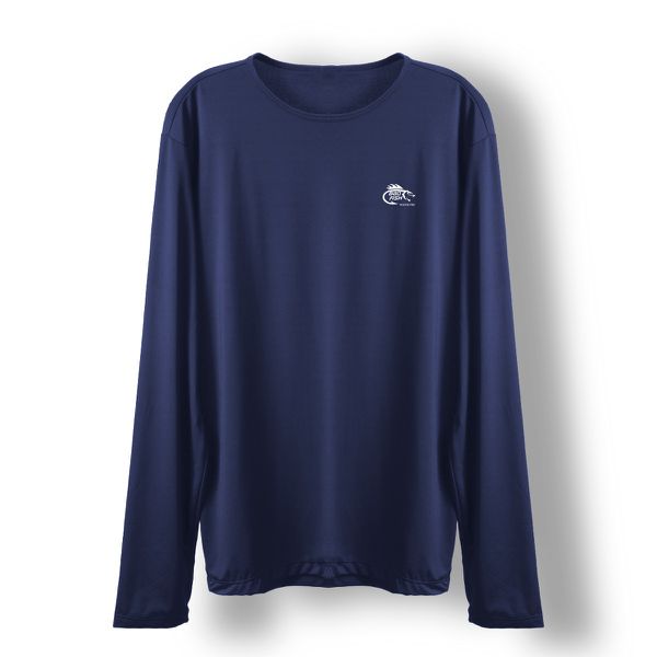 Camisa Manga Longa Masculina Dry Fit Bad Fish - Azul
