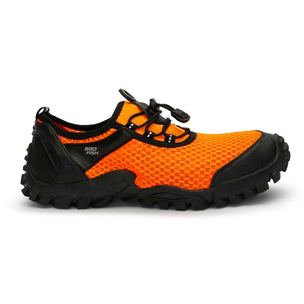 Tênis Esporte Pesca Track Air Mesh Laranja Neon Bad Fish