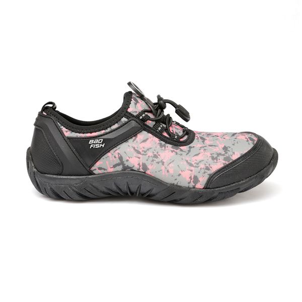 Tênis Esporte Pesca Track Air Mesh Rosa e Grafite Bad Fish