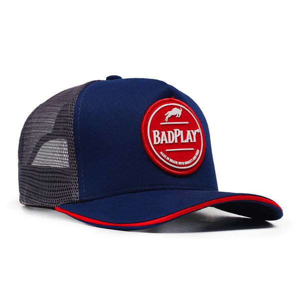 Boné Trucker Brasão Navy Blue Badplay