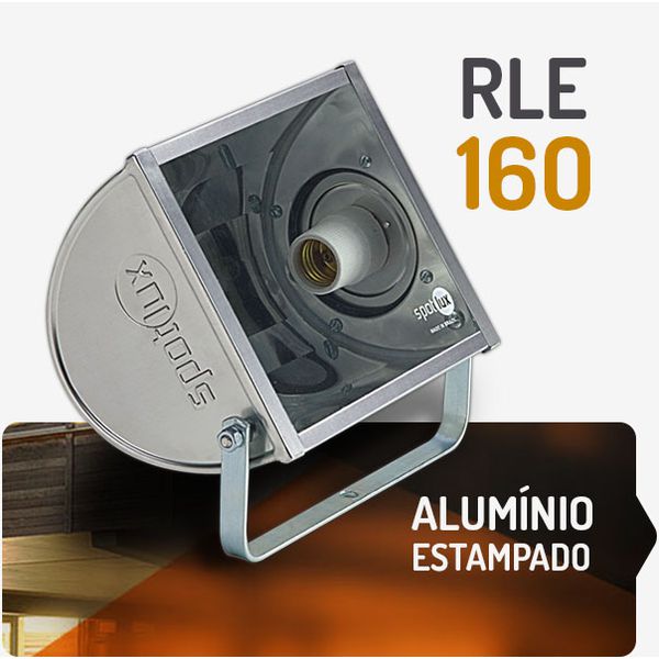 PROJETOR RETANGULAR E-27 160W ALUMÍNIO