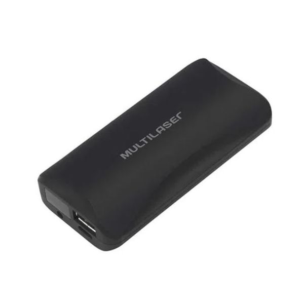 CARREGADOR PORTÁTIL POWER BANK C/ LED 4500MAH PRETO