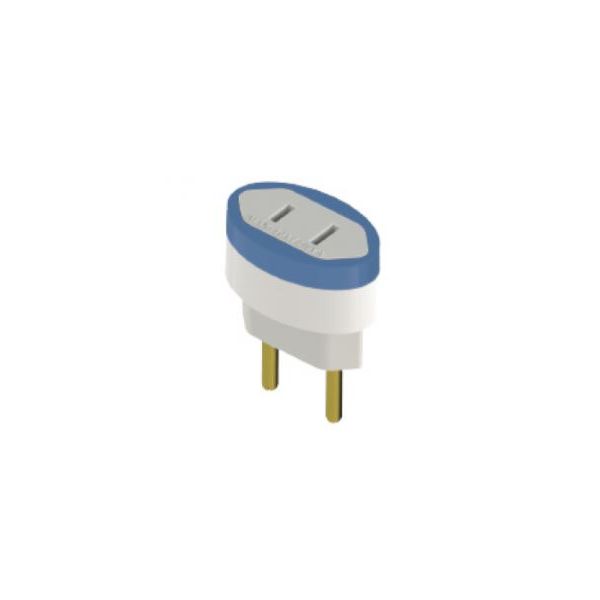 ADAPTADOR PLUG CHATO 2P PADRÃO ANTIGO P/ PADRÃO NOVO