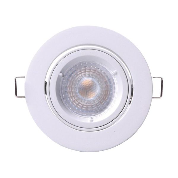 SPOT LED REDONDO DE EMBUTIR BRANCO 3,3W 3000K - LUZ AMARELA