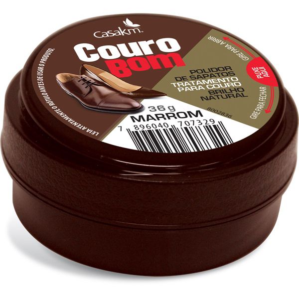 POLIDOR DE SAPATOS COURO BOM MARROM 36G