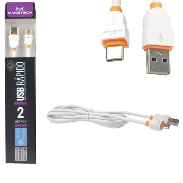 CABO USB RÁPIDO LS02 2M TYPE C