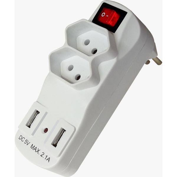 ADAPTADOR UNIVERSAL (2P+T) + USB