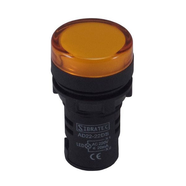 SINALEIRO LED AD22-Y AMARELO 127/220V Ø22MM