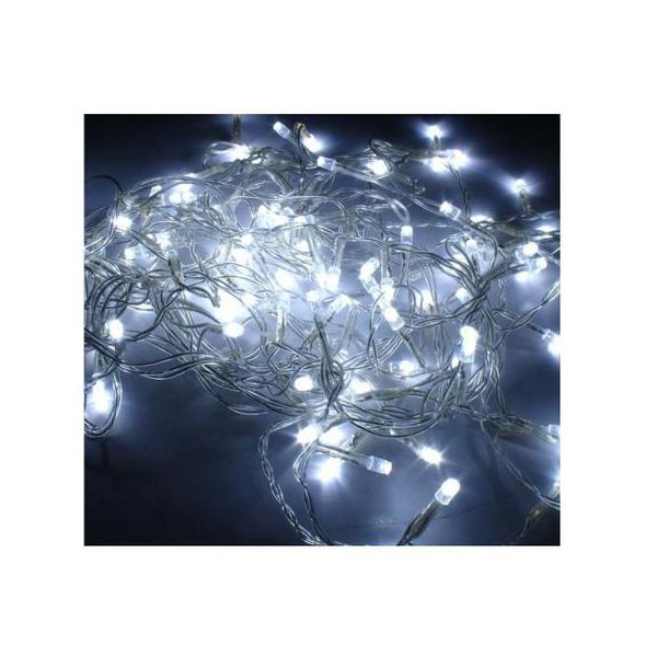 CORDÃO 100 LEDS FIO TRASNPARENTE 10 METROS 