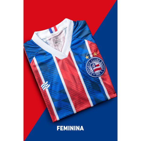Camisa Feminina Jogo 2 Bahia 2023 Tricolor
