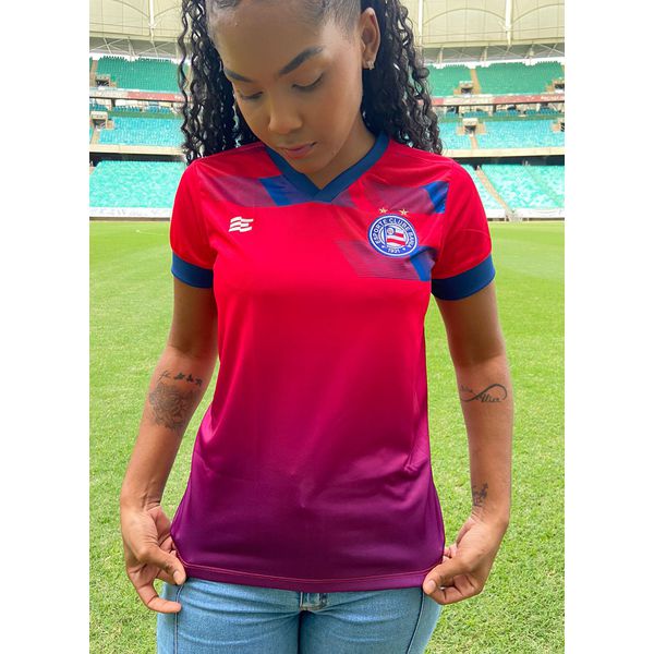 Camisa Treino Goleiro Bahia Coral Feminina