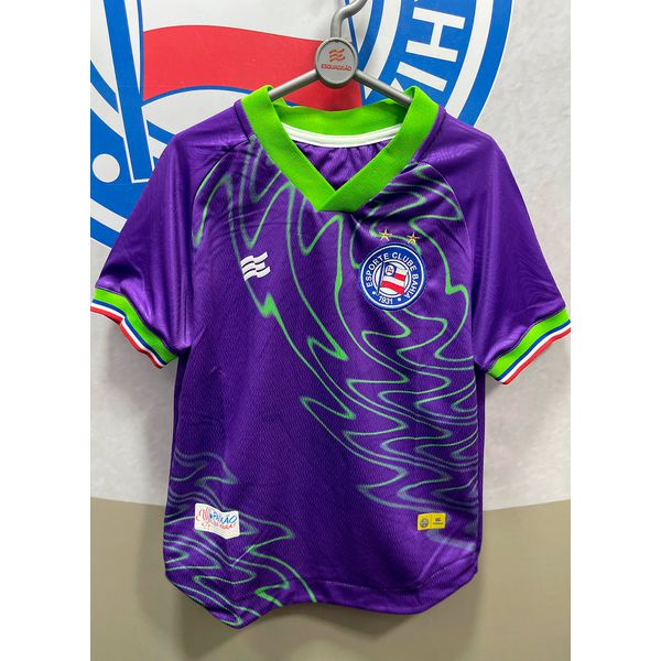 Camisa Infanto Juvenil Goleiro 3 Sem Patrocinio Bahia Roxa 