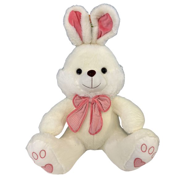 Coelho de Pelúcia com Laço Xadrez 41cm Sortido Fizzy F1880