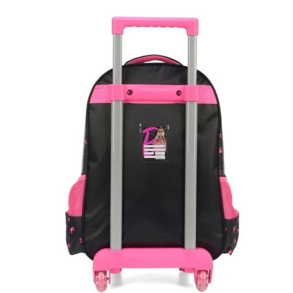 Mochila Escolar Rodinha Barbie Brilha No Escuro Original - Luxcel