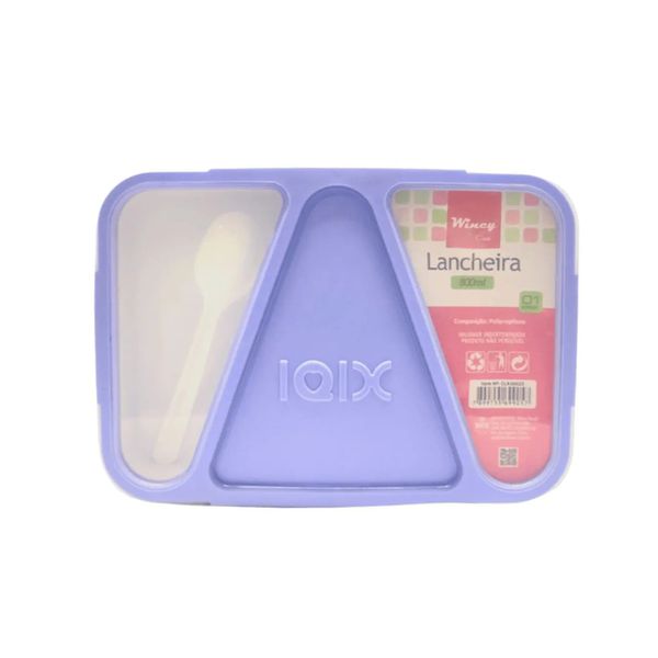 Lancheira com Colher e Divisórias Wincy 800ml