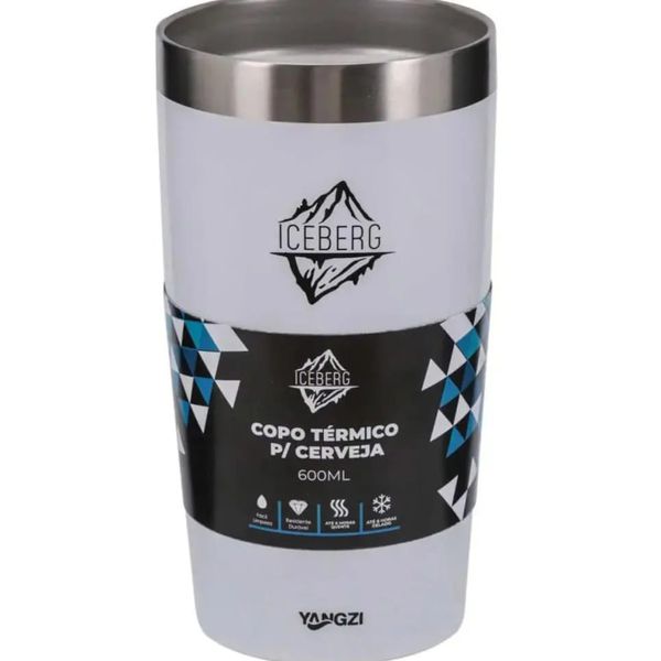Copo Termico Iceberg INOX 600ML Branco - Yangzi