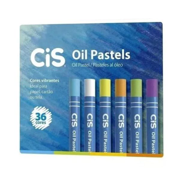 Estojo Giz Pastel Oleoso 36 Cores Cis Oil Pastels