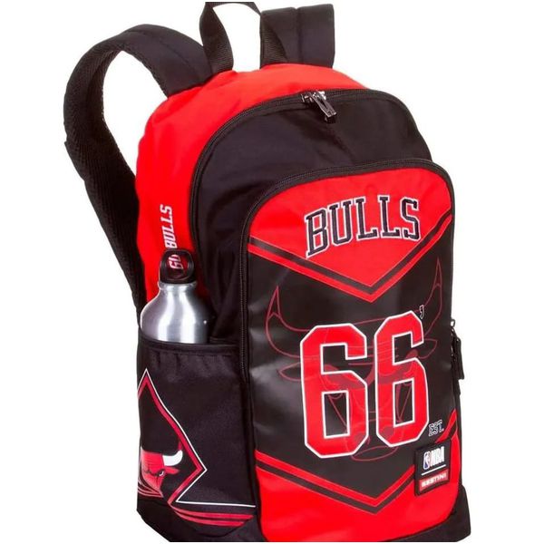 Mochila Sestini NBA Magic Chicago Bulls Preto e Vermelho - Sestini