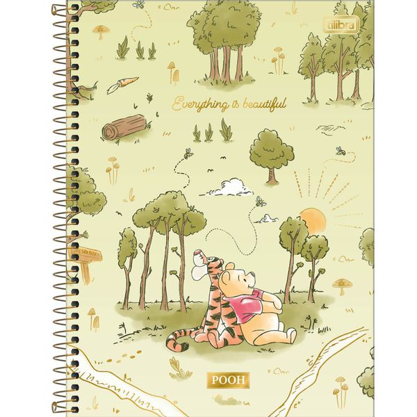 Caderno Connect Pooh 1x1 Universitário Capa Dura - Tilibra