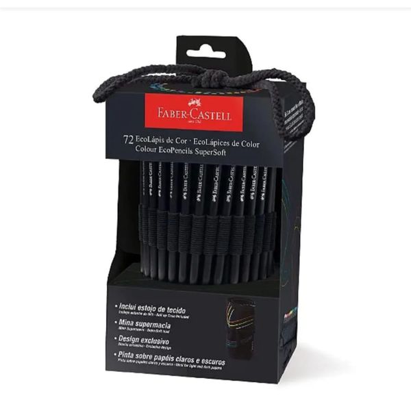 Estojo De Tecido Supersoft C/ 72 Cores Faber Castell