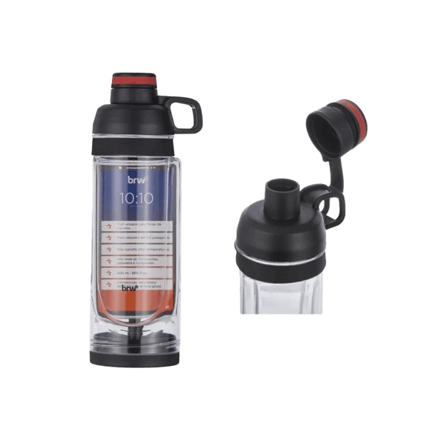 Garrafa Plástica Multifuncional 500ml BRW - Hidrate-se com Tecnologia