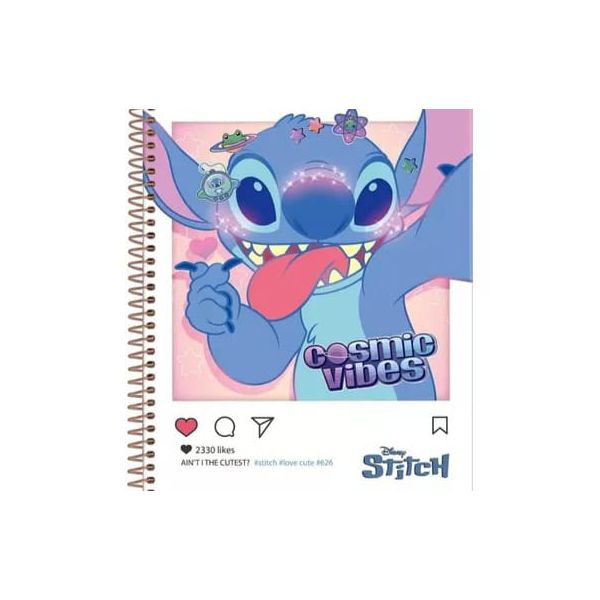 Caderno Stitch 80 Folhas 1x1 Universitário - Foroni