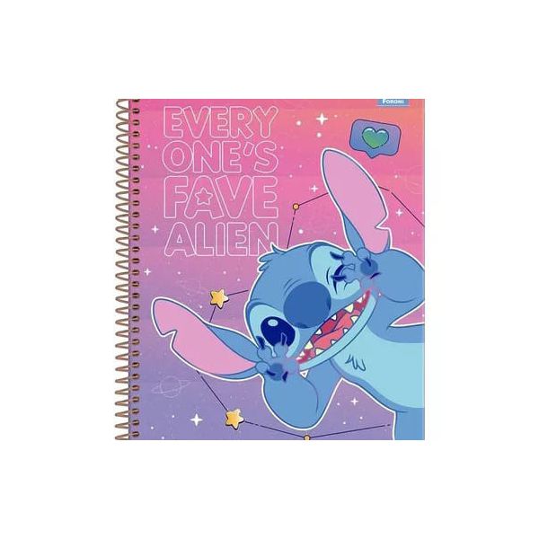 Caderno Stitch 80 Folhas 1x1 Universitário - Foroni