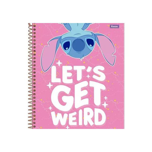 Caderno Stitch 80 Folhas 1x1 Universitário - Foroni