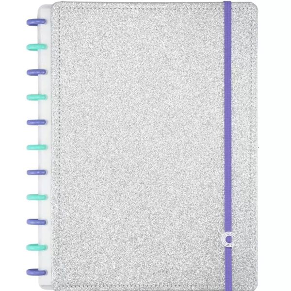 Caderno Inteligente Grande Lets Glitter Silver