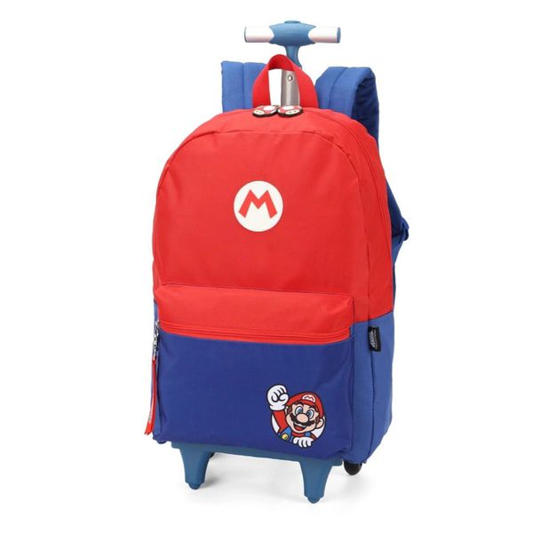 Mochila De Rodinhas Escolar Super Mario Game - Luxcel