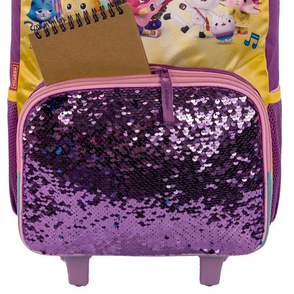 Mochila Gabby Fadas Com Rodas Infantil Grande