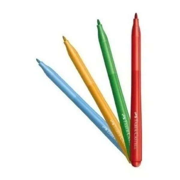 Canetinha Hidrocor Vai e Vem 24 Cores Faber-Castell