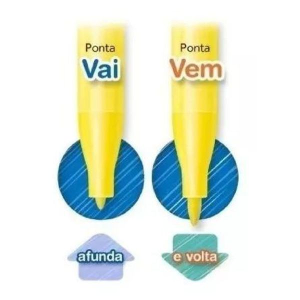 Canetinha Hidrocor Vai e Vem 24 Cores Faber-Castell