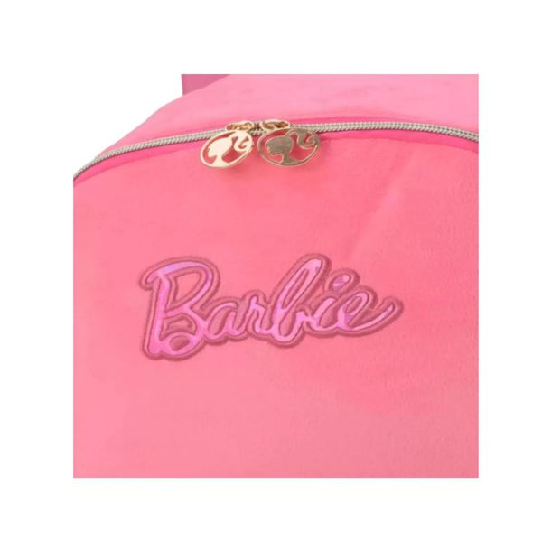 Mochila De Costas Pelúcia Barbie Pink Luxcel 