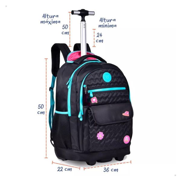 Mochila De Rodinhas Escolar Luluca Sort Clio