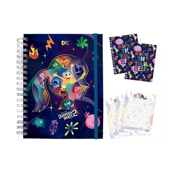 Caderno Espiral 10X1 Colegial Divertida Mente 2 DAC