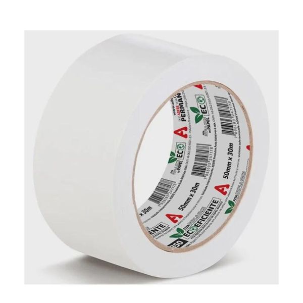 Fita Dupla Face Adere 50mm x 30m - Branco
