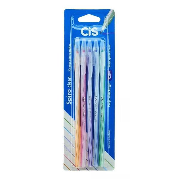 Kit de Canetas Esferográficas Spiro Clean 0.7mm - CIS